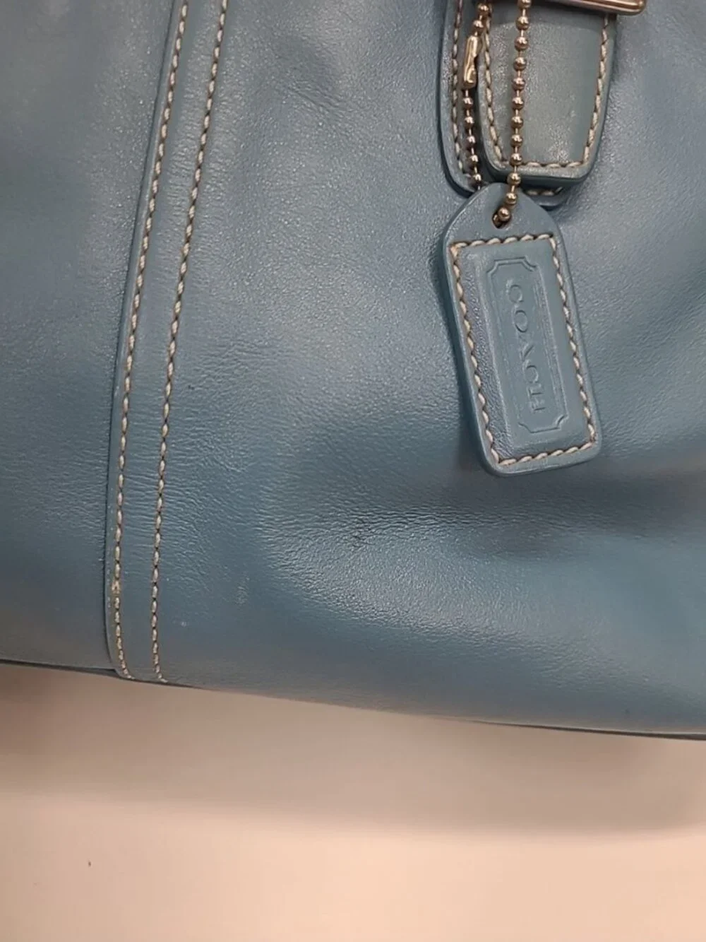 VIntage Coach 9545 Legacy Zip Soho Sachel Leather Teal Purse - Picture 5 of 8